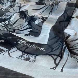Brighton Black & White Silk Scarf